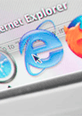 Browser icons on screen